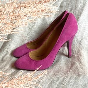J.Crew Pump Heels, size 8, Peony pink suede